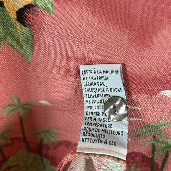 TOMMY BAHAMA Silk Tropical Print Button Up Dress Size 4 - Picture 4 of 6